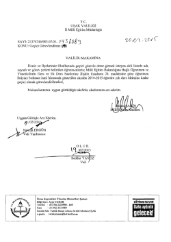 Ge&ccedil;ici G&ouml;revlendirmeler - Uşak Milli Egitim M&uuml;d&uuml;rl&uuml;ğ&uuml;