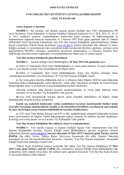 Daha Fazlası - Y&uuml;ksek Se&ccedil;im Kurulu Başkanlığı