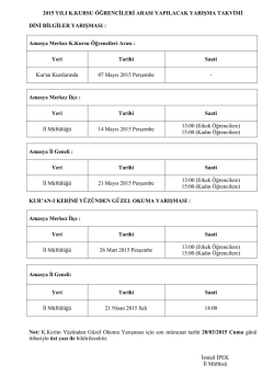 amasya merkez ilçe ve il geneli seçici kurulu yarışma takvimi