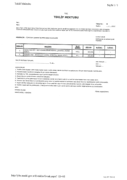 Teklif Mektubu Sayfa 1 f 1