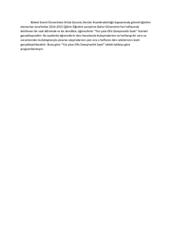 &Ouml;ğrencilerimize Y&uuml;z y&uuml;ze Ofis Danışmanlık Saati Hizmeti