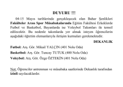 Bahar Şenlikleri Turnuva