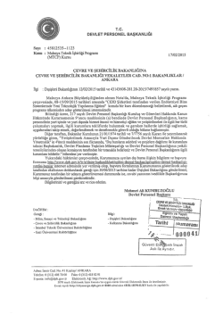 sayi :45812535--1123 - &Ccedil;evre ve Şehircilik Bakanlığı