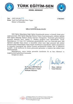 İlgili yazımız i&ccedil;in tıklayınız - T&uuml;rk Eğitim-Sen