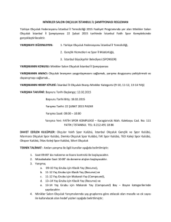 MİNİKLER SALON OKÇULUK İSTANBUL İL ŞAMPİYONASI