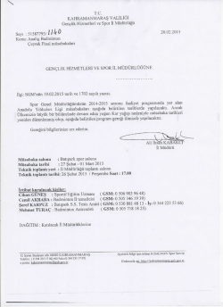 sayı :51587793/110 &Ucirc; 20.02.2015