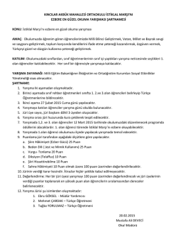 KINCILAR AKB&Uuml;K MAHALLESİ ORTAOKULU İSTİKLAL MARŞI`NI