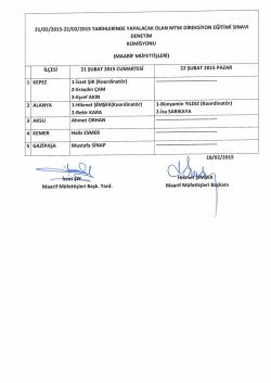 21-22/02/2015 tarihinde yapılacak olan mtsk direksiyon eğitimi