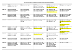 2014-2015 bahar yarıyılı ders programı