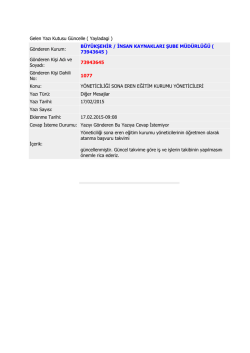 Gelen Yazı Kutusu Güncelle ( Yayladagi )