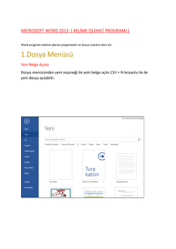 1.Dosya Men&uuml;s&uuml;