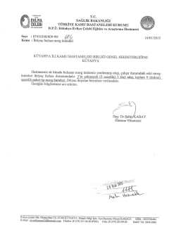 İhtiya&ccedil;/Stok Fazlası Malzeme - K&uuml;tahya Kamu Hastaneler Birliği