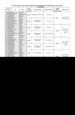 grup 7 Yrd. Do&ccedil;. Dr. N. Kemal Okumuş grup 7 grup 8 grup 9 grup 10