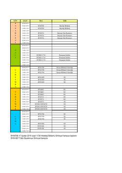 BYM709 17 Şubat 2015 saat 1130 Histoloji Bölümü Sıhhıye Kampus