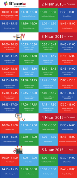 GİLT Akademi`15 Taslak Program