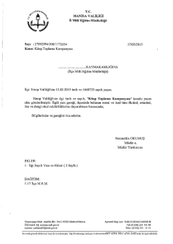 T.C. MANİSA VALİLİĞİ İı Mııı&icirc; Eğitim M&uuml;d&uuml;rl&uuml;ğ&uuml;