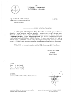 Scanned Document - Fethiye İlçe Milli Eğitim Müdürlüğü