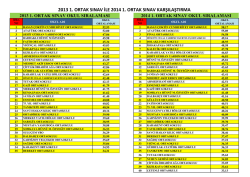 2013 1. sınav ile 2014 1. sınav il&ccedil;e puan sıralama karşılaştırma