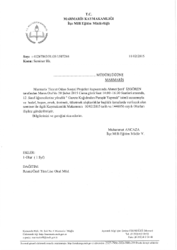 T.C. - Marmaris İl&ccedil;e Milli Eğitim M&uuml;d&uuml;rl&uuml;ğ&uuml;