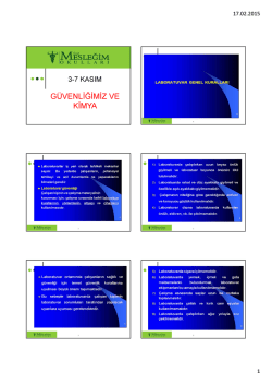 G&Uuml;VENLİĞİMİZ VE KİMYA