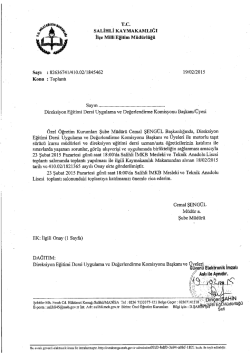 T.c. sAL`IHLİ KAYMAKAMLIĞI İl&ccedil;e Miııı Eğitim M&uuml;d&uuml;rl&uuml;ğ&uuml;