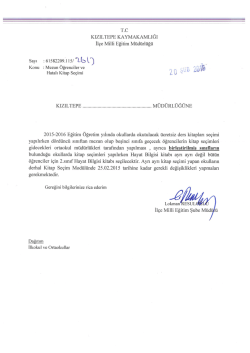 sayı :615822091 ı5/ lk&rsaquo; if) - Kızıltepe İl&ccedil;e Milli Eğitim M&uuml;d&uuml;rl&uuml;ğ&uuml;
