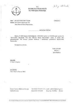 sALİI-ILİ KAYMAKAMLIĞI İl&ccedil;e Milli Eğitim M&uuml;d&uuml;rl&uuml;ğ&uuml;