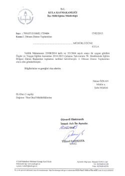 rc. KULA KAYMAKAMLıĞı İl&ccedil;e M&uuml;ıiıaği&uuml;m M&uuml;d&uuml;rl&uuml;ğ&uuml;