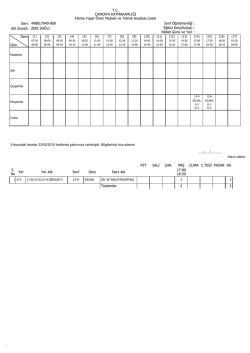 Sayı T.C. &Ccedil;ANKAYA KAYMAKAMLIĞI Fatma Yaşar &Ouml;nen Mesleki ve