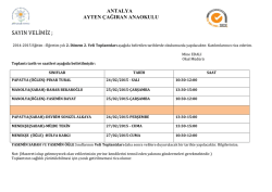 2.D&ouml;nem Veli Toplantıları