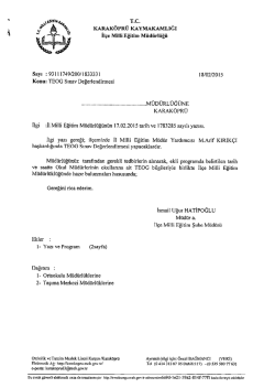 İlgili Okul M&uuml;d&uuml;rl&uuml;klerien - TEOG Sınav Değerlendirmesi