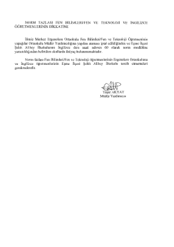 Norm Fazlası Fen Bilimleri/Fen ve Teknoloji &Ouml;ğretmenlerinin Dikkatine