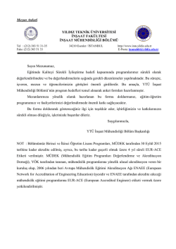 Mezun Anketi  - İnşaat M&uuml;hendisliği