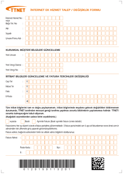 Ek hizmet talep/değişiklik formu