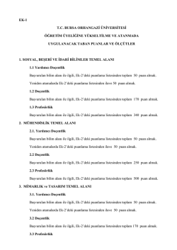 ekler - Bursa Orhangazi &Uuml;niversitesi