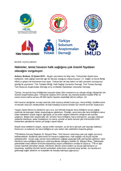 Hekimler, temiz havanın halk sağlığına &ccedil;ok &ouml;nemli faydaları