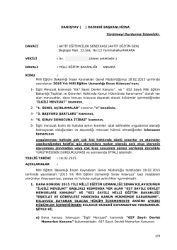 Dava Başvurusu İ&ccedil;in Tıklayınız