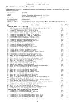STOK KARTUŞ ve TONER SATIN ALINACAKTIR. T. Denizcilik