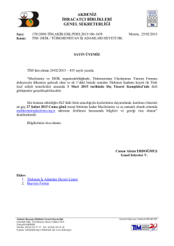 tim -deik / t&uuml;rkmenistan iş adamları heyeti hk