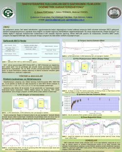 radyoterapġde kullanılan ebt3 gafkromġk fġlmlerġn