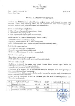 l0 &ccedil;f,ı - Manisa İl M&uuml;ft&uuml;l&uuml;ğ&uuml;