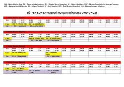 l&uuml;tfen son sayfadaki notları dikkatle okuyunuz!