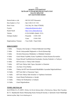 Ders İ&ccedil;eriği