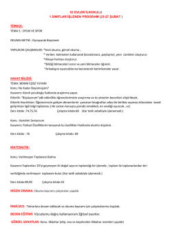 İşlenen Dersler - 52 Evler İlkokulu