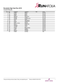 Genel - Depar Timing