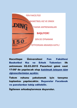 Fen Fak&uuml;ltesi Basketbol Kız ve Erkek Takımları Hakkında