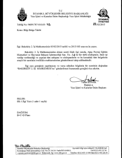 tebliğ no-73 - İstanbul Büyükşehir Belediyesi