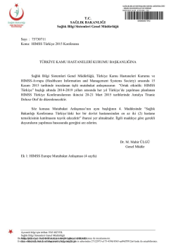 HIMSS T&uuml;rkiye 2015 Konferansı