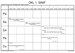 Pa Sa &Ccedil;a Pe Cu OKL 1. SINIF - Hacettepe &Uuml;niversitesi Okul &Ouml;ncesi