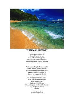 "Terc&uuml;man-ı Hissiyat" Doğuş Y&Uuml;CEL